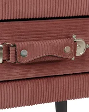 Nachttisch mit 1 Schublade EUROSTAR Cord Rosa_773667