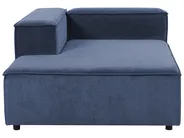 Modular Corner Sofa 3 Seater ARDAL with Ottoman Corduroy Dark Blue Right Hand_1008804