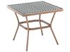 Outdoor Bistrotisch CASPRI 80 cm 80 cm Glas Schwarz / Weiß
