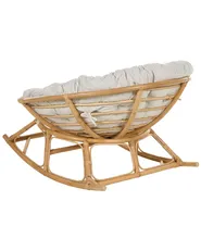 Schaukelstühle 2er Set ORVIETO Rattan Naturfarben_878379