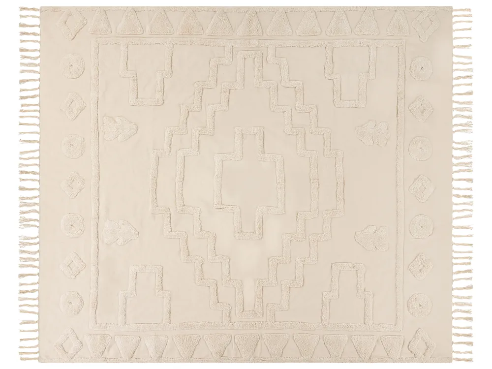 Kuscheldecke CHACK Baumwolle 200 x 220 cm Beige_1073802