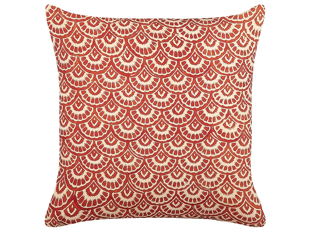 Dekokissen RHUS 45 x 45 cm Baumwolle Rot Geometrisches Muster