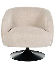 Drehsessel NORAGER Stoff Hellbeige_1165188