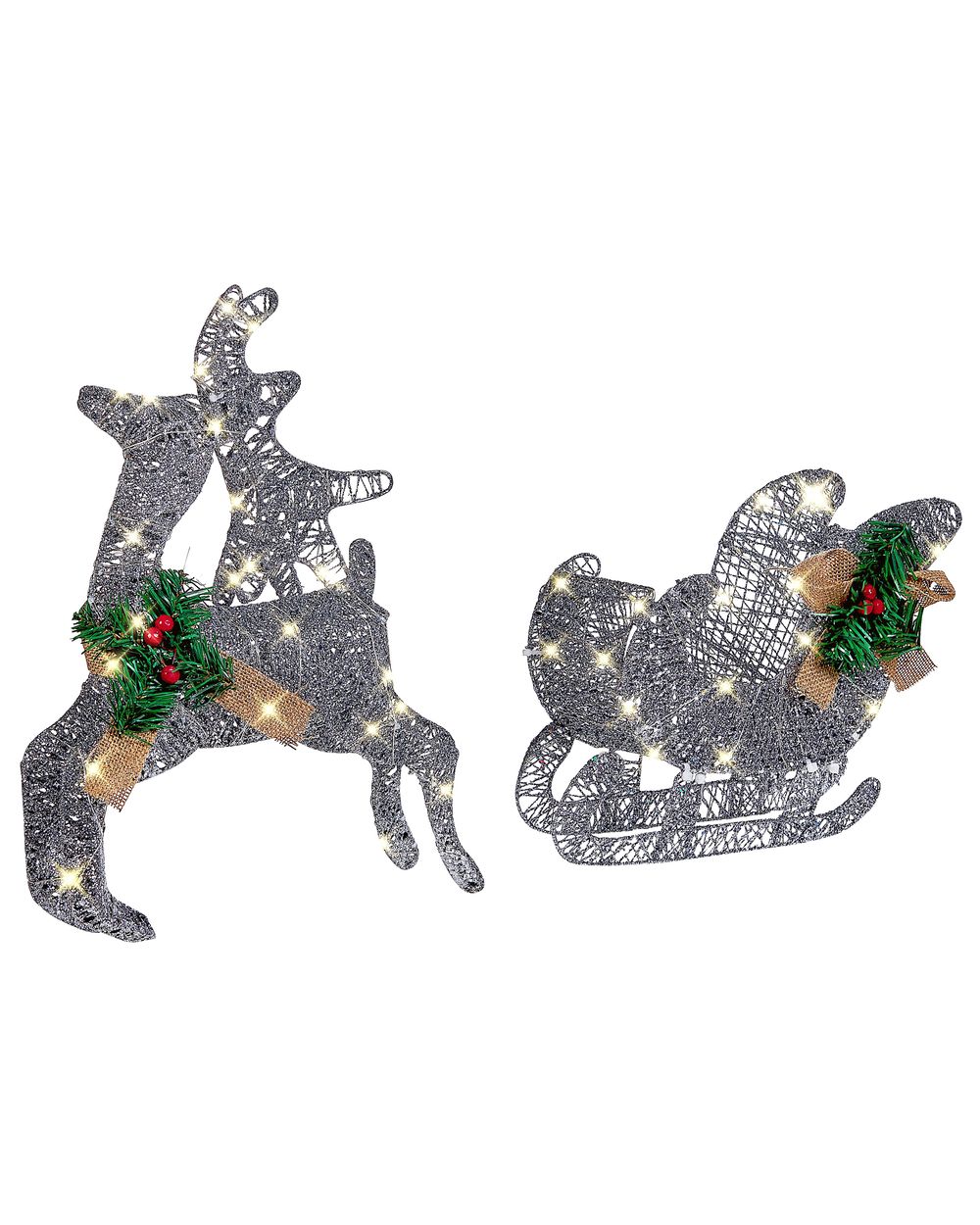 Outdoor Decoration LED ENODAK 41 cm Reindeer Silver