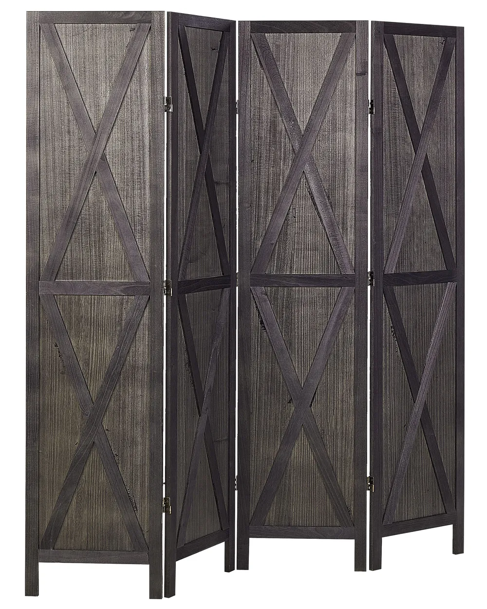 Raumteiler 4-teilig RIDANNA 163 cm 170 cm Dunkelbraun_874086