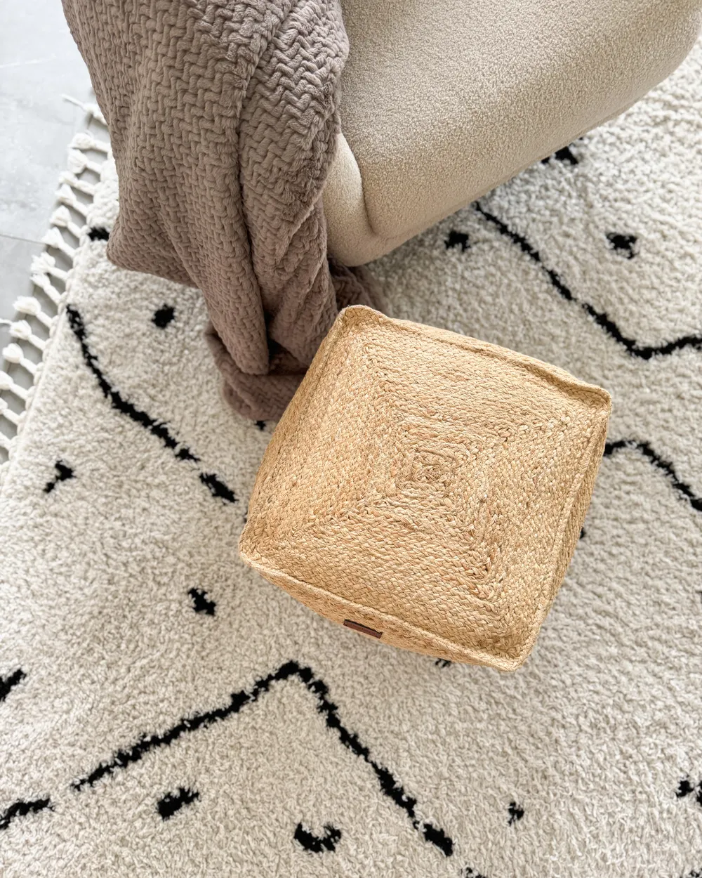 Pouffe KIRAMA Jute Beige_1022693