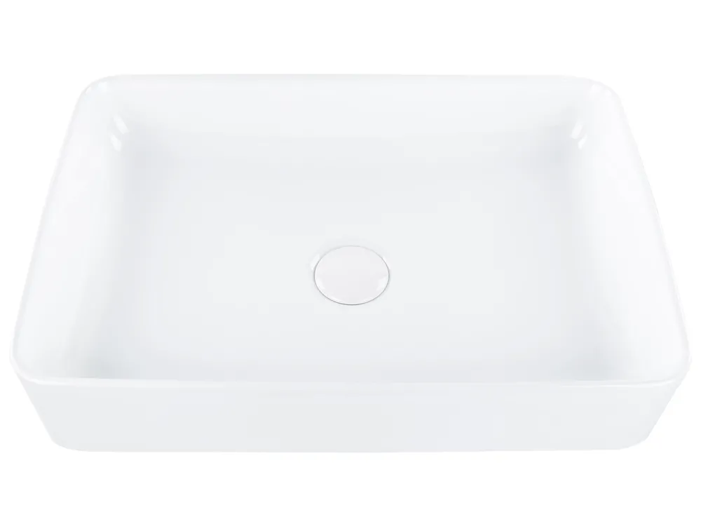 Aufsatzwaschbecken CHIVANA 51 x 34 cm Keramik Weiß_922806
