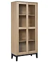 Vitrine mit Glastüren RUMSON 80 cm Hellbraun