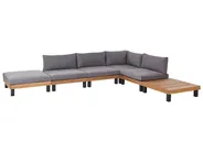 Garten Ecksofa mit Tisch 5-Sitzer FRAZZANO modular zertifiziertes Akazienholz Grau_932976