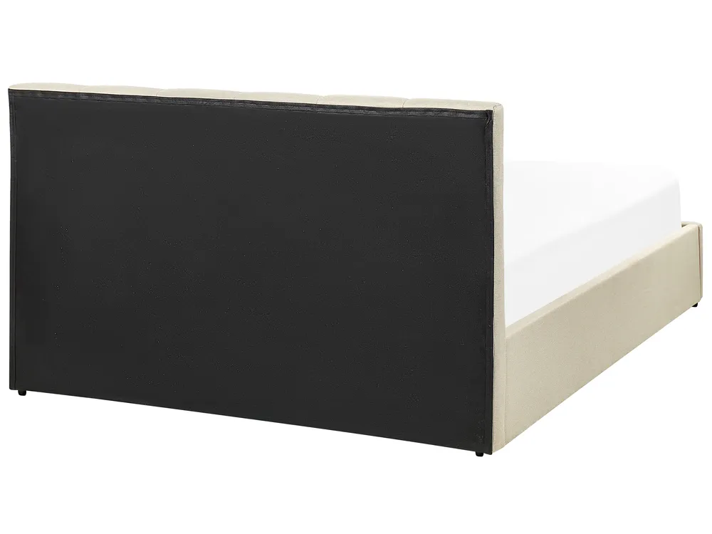 Bett mit Stauraum DREUX Stoff Beige 140 x 200 cm_861155