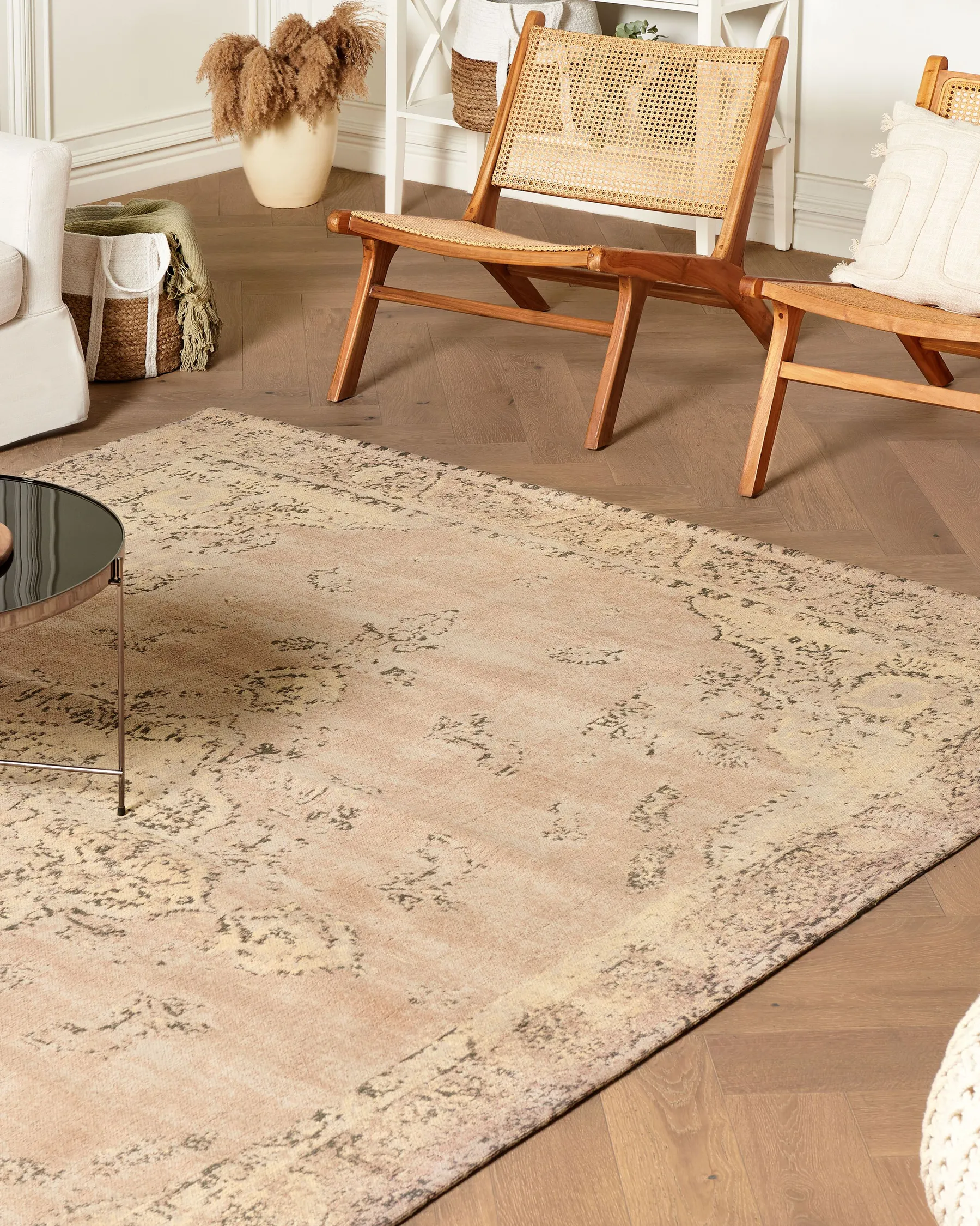 Rug MATARIM Beige 200 x 300 cm Cotton_852489