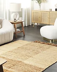Teppich HAMZALAR Beige 160 x 230 cm Jute_1178636