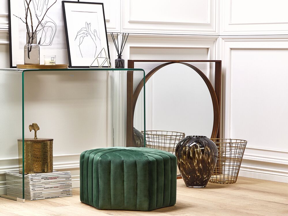 Pouffe MURIETTA Velvet Dark Green