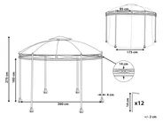 Gazebo SAFARA 368 cm 368 cm Metal Beige_779148