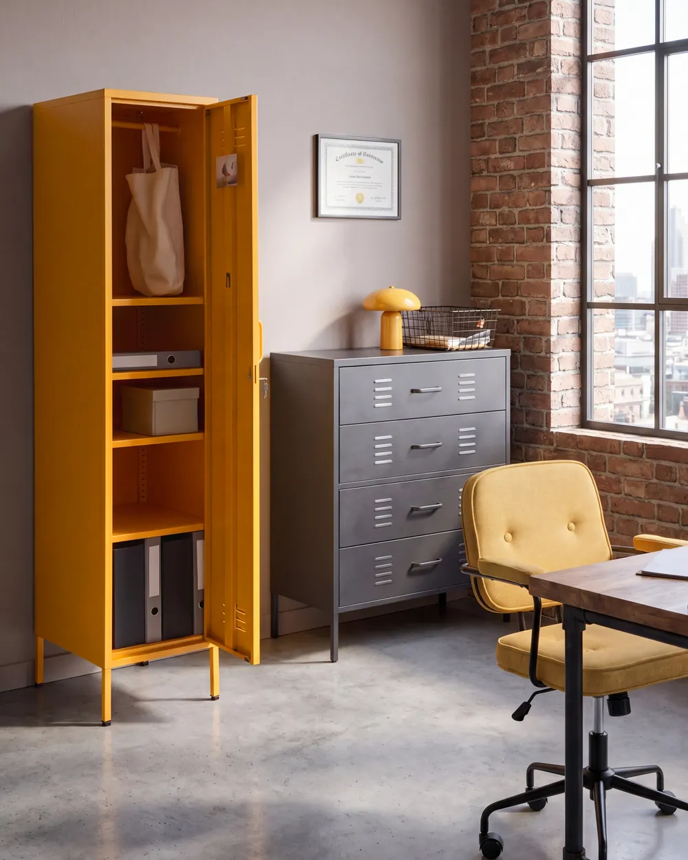 Storage Unit FROME Metal Yellow_1080752