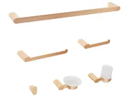 Badezimmerhalter Set 6-teilig PARACAS mit Handtuchstangen und -haken Gold_989894