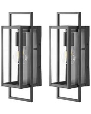 Außenwandleuchte 2er Set TARNA Schwarz_1099915