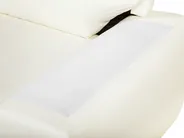 Sofa 3-Sitzer VOGAR Kunstleder Cremeweiß_730056