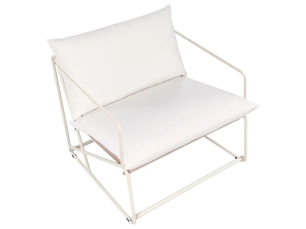 Gartensofa Set 4-Sitzer PONTE Metall Hellbeige_1013446