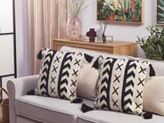 Dekokissen DEADNETTLE 45 x 45 cm Baumwolle Beige Geometrisches Muster_820663