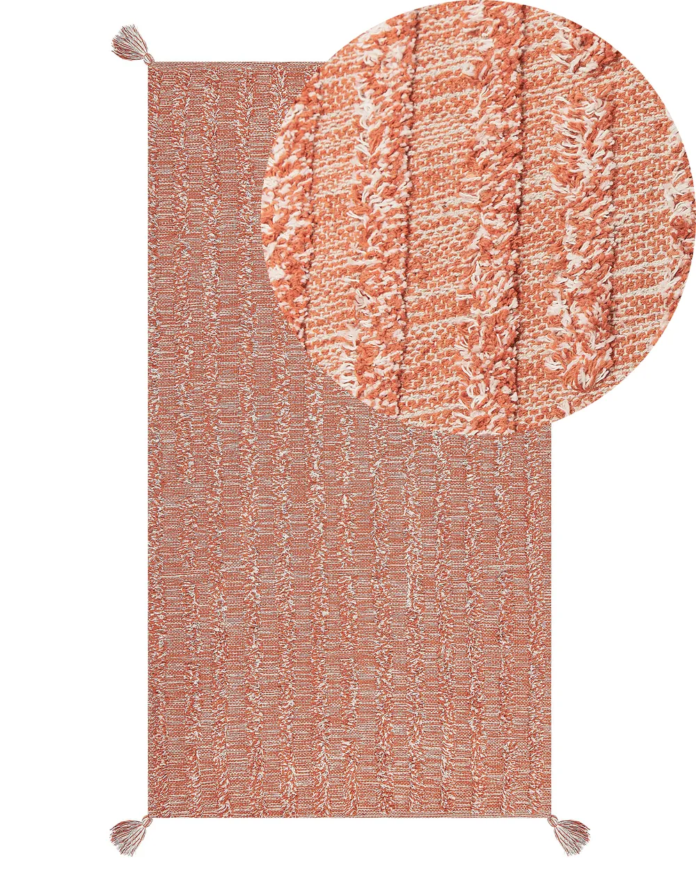 Teppich MUGLA Orange 80 x 150 cm Baumwolle