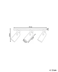 Strahler 3-flammig TYRIA verstellbar Metall Weiß_851203