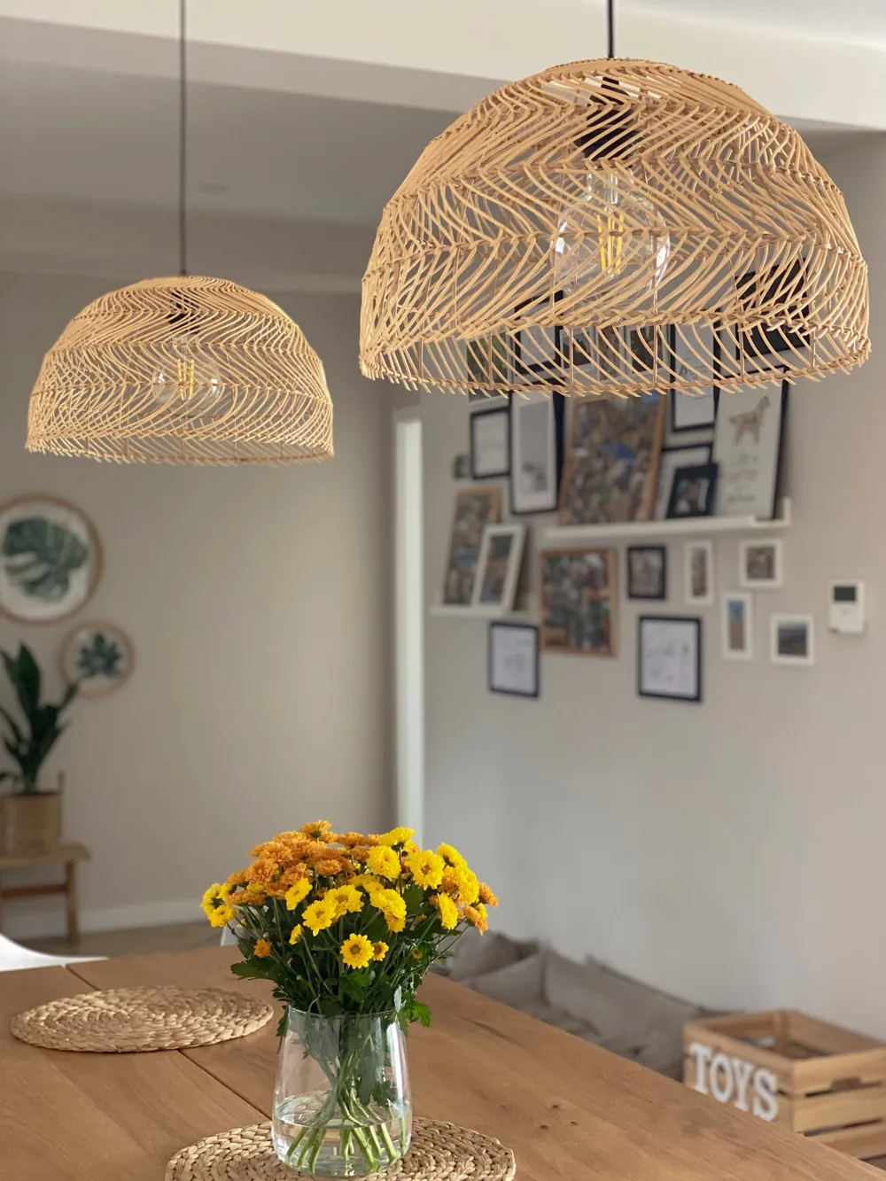 Hängeleuchte SELENGE Rattan Hellbraun_811301