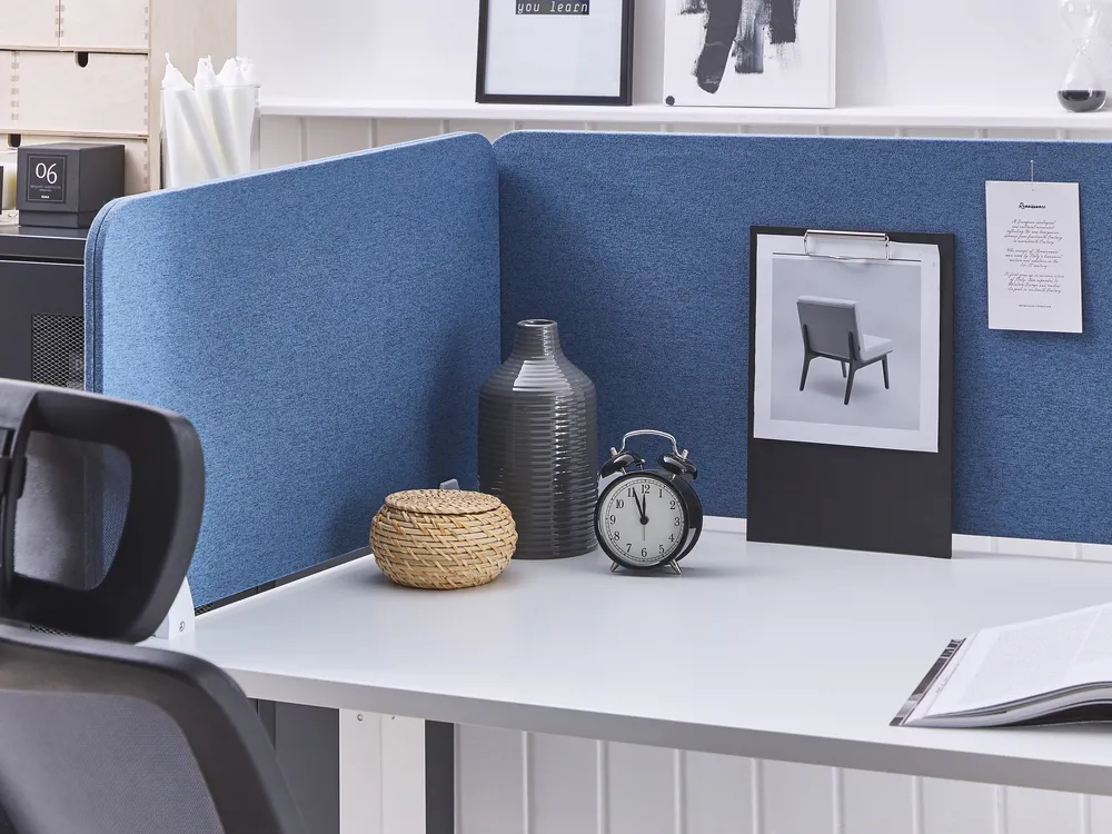 Schreibtischtrennwand WALLY 72 x 40 cm Blau_800864
