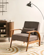 Armchair SKARA Faux Leather Dark Brown_1025845