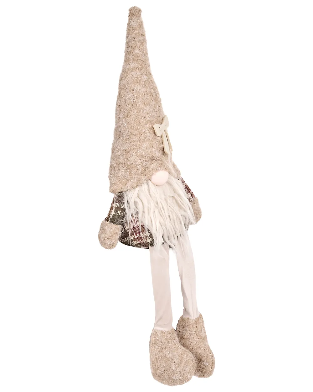 Weihnachtsdekoration 2er Set ILOMANTSI 35/38 cm Zwerg Beige_1174059