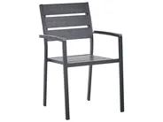 Gartenmöbel Set 6-Sitzer VERNIO Schwarz_909873