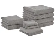 Handtücher 9er Set MITIARO Baumwollfrottee Grau_1068289