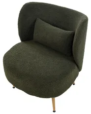 Armchair OTSBY II with Cushion Boucle Dark Green_942069