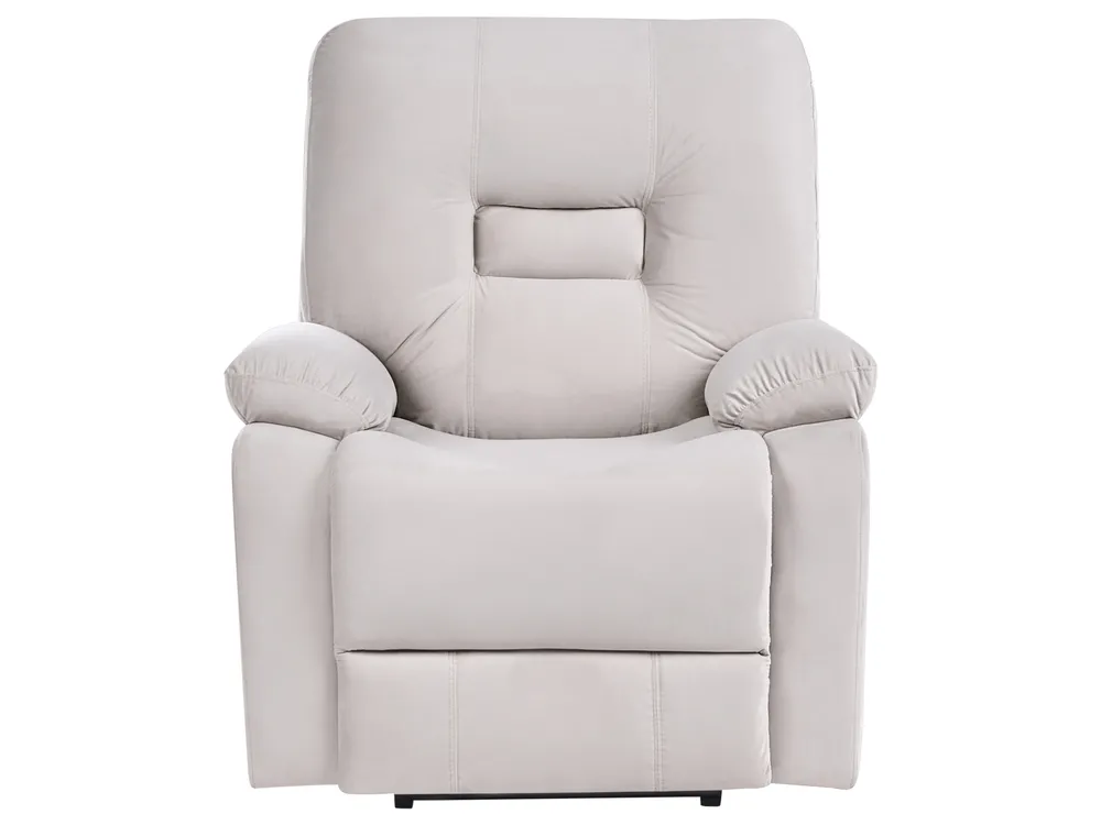 Sofa Set elektrisch verstellbar 6-Sitzer BERGEN mit USB-Anschluss Samtstoff Hellbeige_1064831