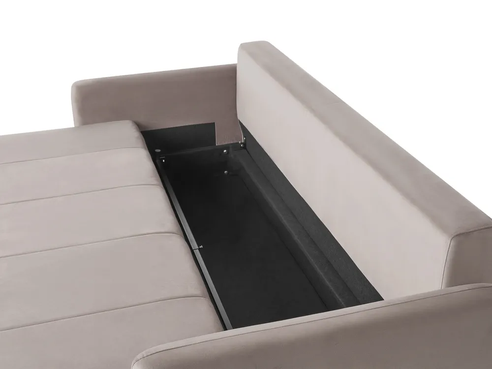 Schlafsofa 3-Sitzer EGGE Samtstoff Taupe_1021002