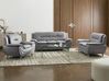 Sofa Set 6-Sitzer LEIRA Kunstleder Grau