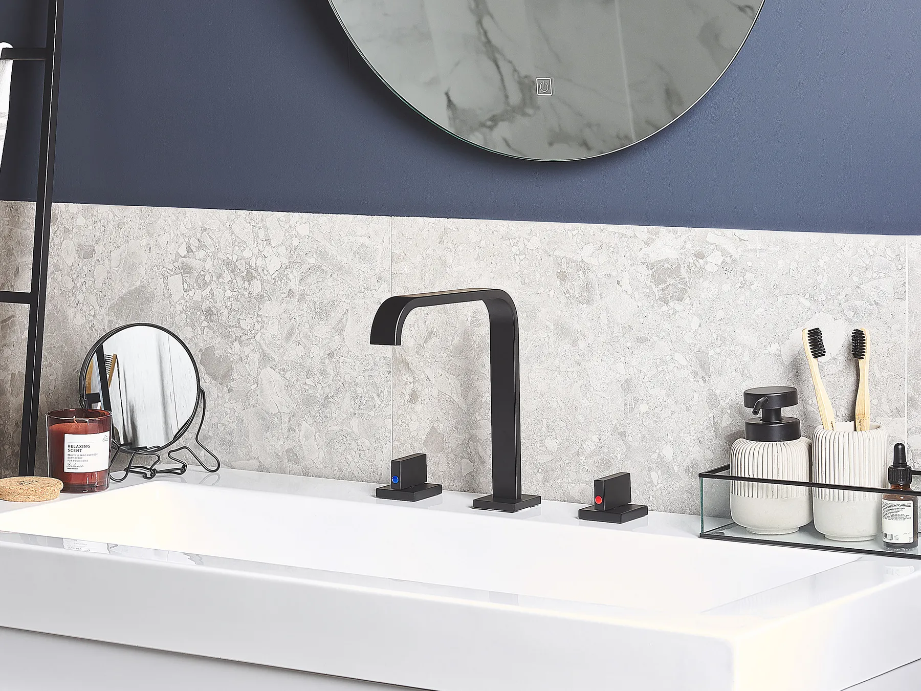 Basin Mixer Tap KAGERA Brass Black_786623