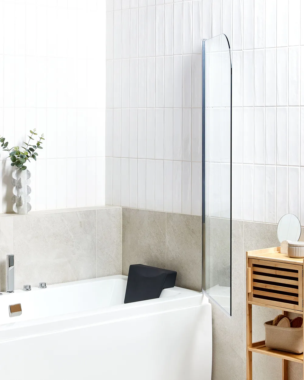 Badewannenaufsatz LAPAN 140 x 70 cm Silber_944062