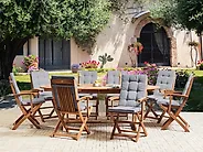 Set of 8 Back/Seat Cushions MAUI PREMIUM Light Grey_1185574
