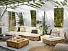Lounge Set mit Tisch 4-Sitzer VARALLO modular Rattan Naturfarben rechtsseitig