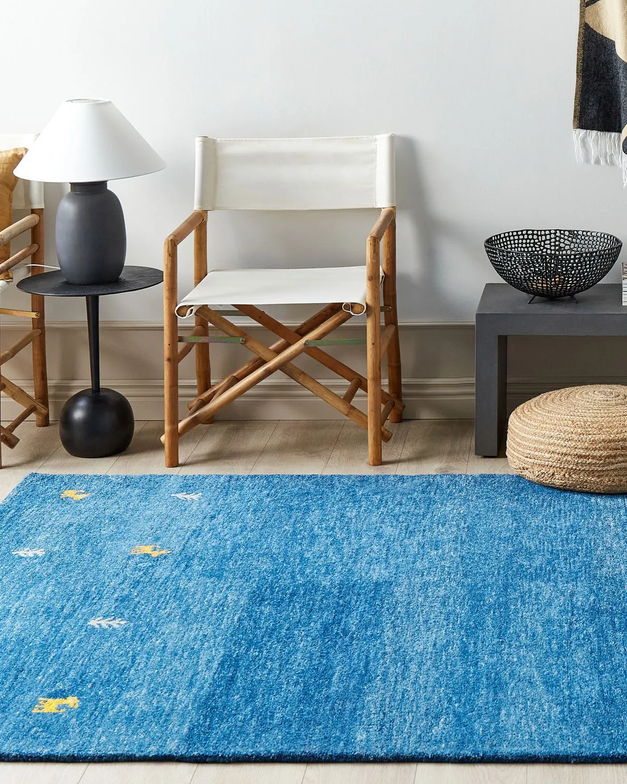 Teppich CALTI Dunkelblau 160 x 230 cm Gabbeh Wolle_855858