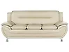 Sofa 3-Sitzer LEIRA Kunstleder Beige