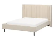Bed Boucle VILLETTE 140 x 200 cm (EU Double) Beige_887310