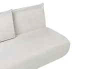 Schlafsofa 2-Sitzer ROROS Kunstleinen Cremeweiß_1038993