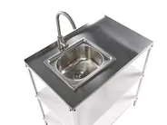Outdoor-Küche 3er Set mit Spüle VILAMA Weiß Metall_974158