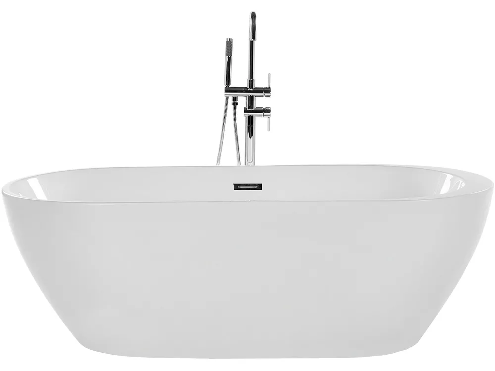 Freistehende Badewanne NEVIS 170 x 80 cm Weiß