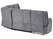Electric Recliner Corner Sofa 5 Seater ROKKE with USB Port Fabric Dark Grey Left Hand_799642