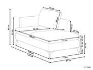 Linksseitige Chaiselongue SIEVOZ Stoff Hellbeige_978620