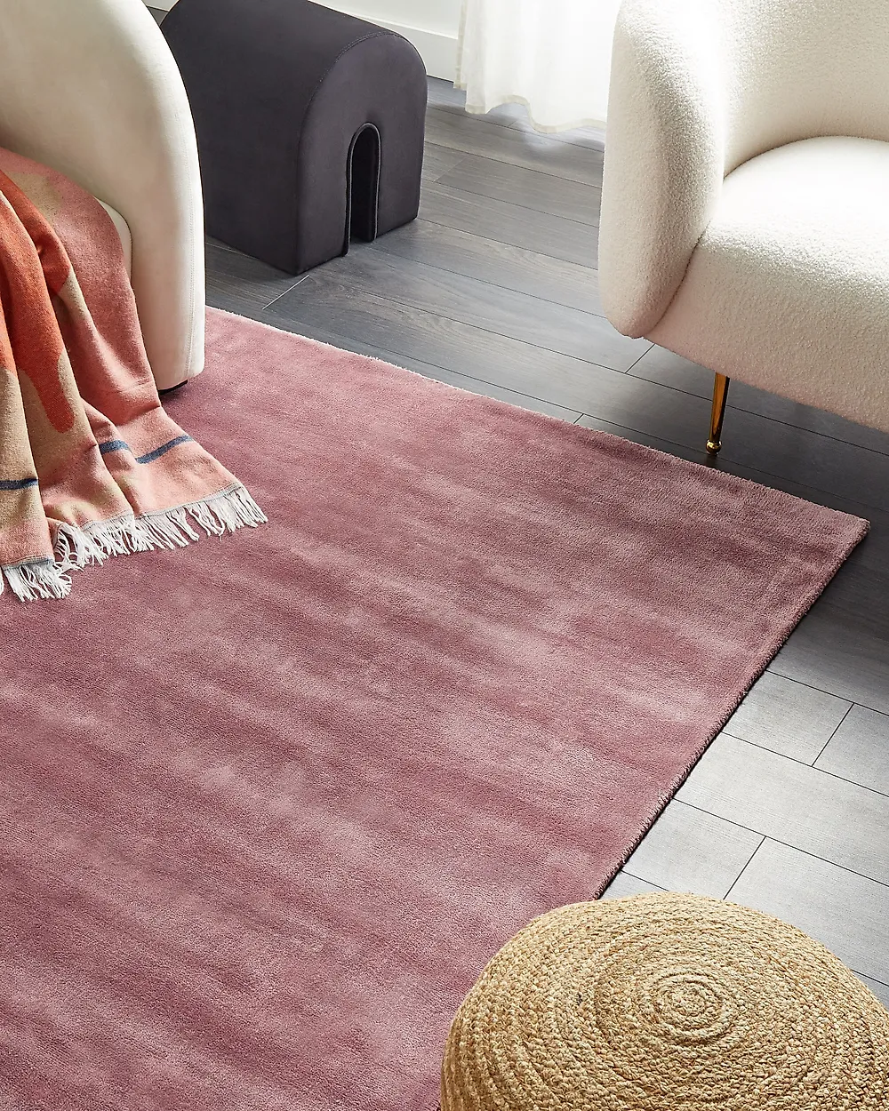 Rug GESI Pink 140 x 200 cm Viscose
