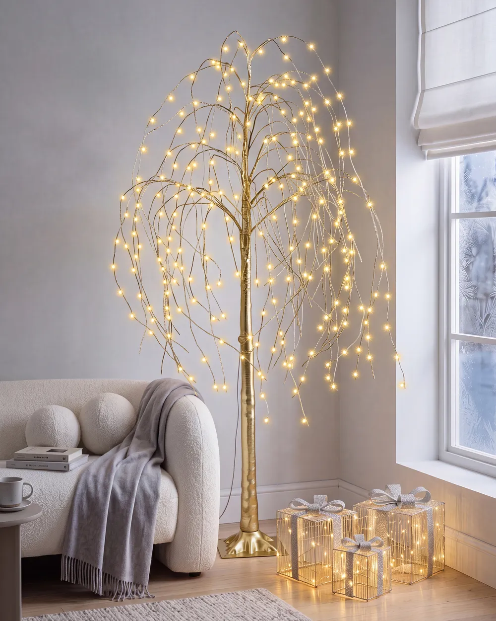 Outdoor Decoration LED BALIONI 180 cm Tree Gold